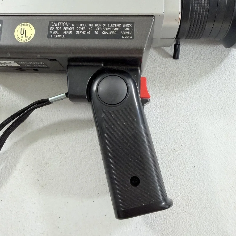 SHARP QC-50 Vintage Color Video Camera Japan Silver Black W/ Box POWERS ON READ